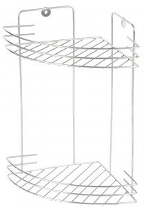 Полка д/ванной угловая 2-х ярусная 19*19*30см хром.310846