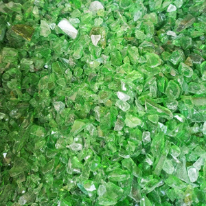 Стеклянная крошка зеленая фр.3-5мм (20кг)