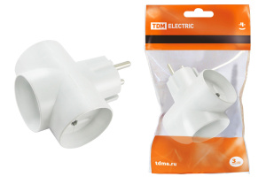 Тройник 3х2П 16А 250В белый SQ1806-0041