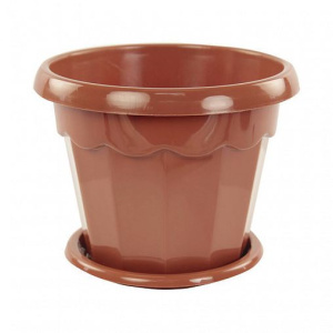 Горшок д/цветов Гармония 1,5 Л  D 170 ММ С ПОДДОНОМ (КОРИЧНЕВ.) М1574 / 49948