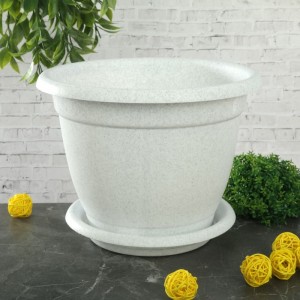 Горшок д/цветов Борнео D=240мм (4,4л) с подст.№7 мраморный