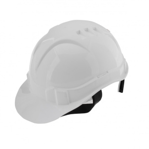 Каска защитная с храповым механизмом Европласт К-03 белая Сибртех 89109
