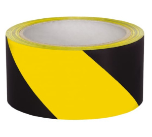 Лента разметочная (черно-желтая) 50мм*25м 11859