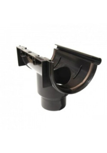 Воронка желоба центральная 80 с упл. МUROL коричневая 13588