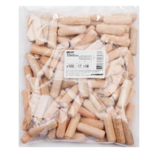 Шканты (бук) д/скрытых угловых соединений (12 шт.) d-9,5х40мм 292800