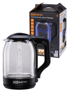 Чайник эл. Нептун стекло 1,8л 1800Вт черный SQ4001-0001