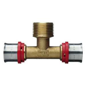 Тройник пресс 26*1*26" с нар.рез. красн.кольцо TRm02415