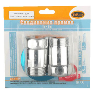 Соединение прям. 1*3/4" д/полотенцесушителя (пара) 01503