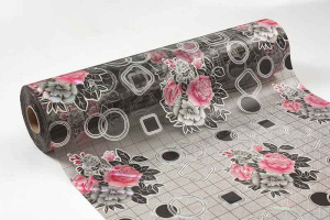 Клеенка силик.T4253 (прозрачный фон) размер 1,0*20м