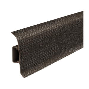 Плинтус ПВХ с кабель-кан.с мягк.краем 55мм 303 венге темный 2,2м