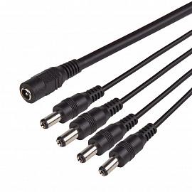 Разветвитель питания на 4 разъема 2,1*5,5мм  14-0319