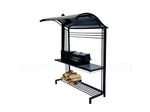 Мангал 46/3+Крыша-Т4 (полочка керамогранит) 1019
