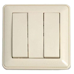 Выключатель 3-кл СП 16А в рамку бежевый w59