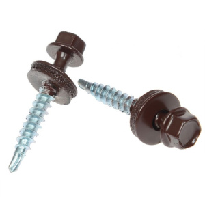 Саморез кров. 5,5х19 RAL8017 т-коричневый (70шт)