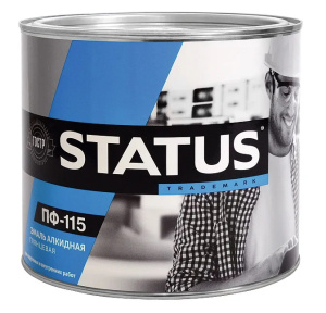Эмаль ПФ-115 голубая (1,8кг) STATUS Радуга