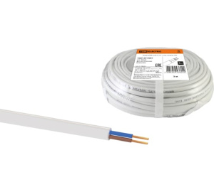 Провод ШВВП 2х0,5 белый (5м) SQ0120-0001
