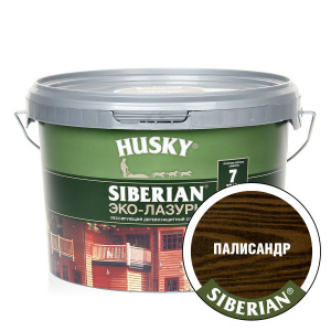 Деревозащитный состав Эко-Лазурь п/матовая палисандр Husky Siberian (2,5л) 25209