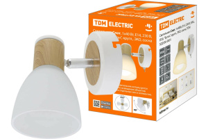 Светильник Спот 1х40Вт Е14 230В 50Гц IP20 Бутон кругл. ЭКО сосна TDM SQ0356-0001