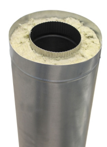 Труба-сэндвич 115/180мм 0,5м нерж/оцин.