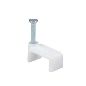 Скоба 12мм плоская пластиковая (50шт) plcn-ss-12 (7396054)