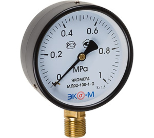 Манометр  ЭКОМЕРА МД02-100мм 1 МПа G1\2 (эконом) 33207