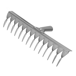 Грабли нерж. сталь 340мм14 витых зубьев б/черенка Сибртех 61759
