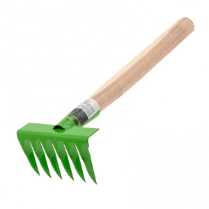 Грабли витые 6-зубые 120х390мм стальные дерев.рукоятка Сибртех 61758