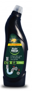 Средство для устранения засоров в трубах Master FRESH 750мл 829189