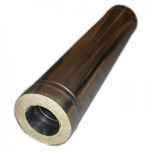 Труба-сэндвич 150/220мм 0,5м нерж. (коричневый)