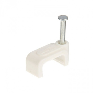 Скоба 8мм плоская пластиковая (100шт) (4722448)