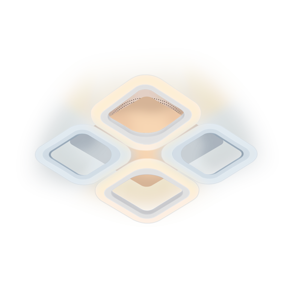 Люстра св/д MONZA Quadro CHL-52395/52Вт с пультом REV Ritter 52395 6