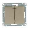 Выключатель 2-кл Glossa с подсветкой в рамку титан GSL000453