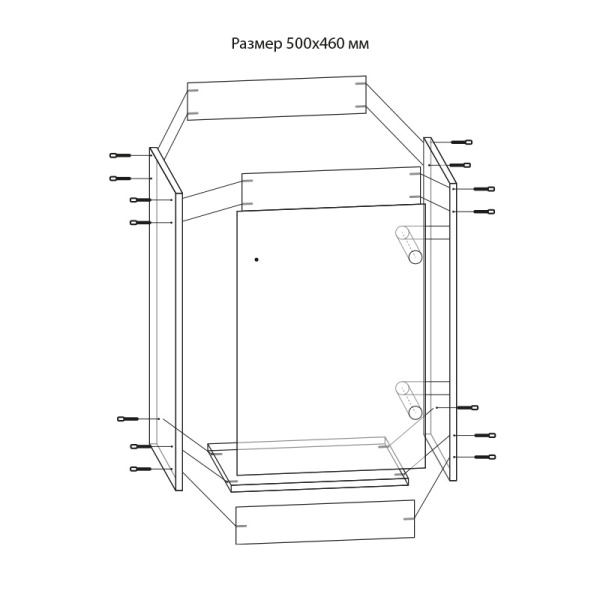 Тумба под мойку 50х50 белая 30962