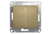 Выключатель 2-кл Glossa с подсветкой в рамку титан GSL000453