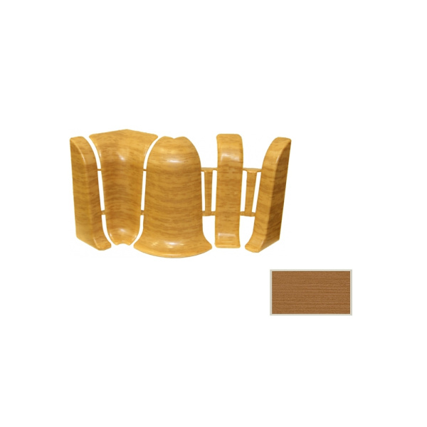 Набор комплектующих Идеал вишня темная (для плинтусов)