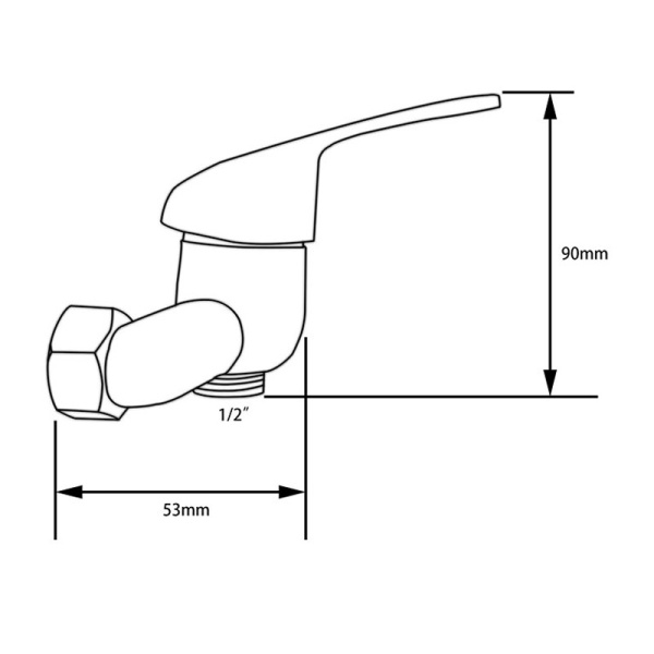 Смеситель для душа Ex-Promt Simple картридж 35мм Ex161.3-04 латунь 69308