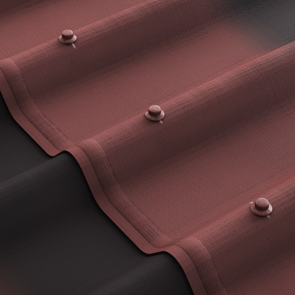 Черепица Ондулин красный 1,95х0,95м (без гвоздей)