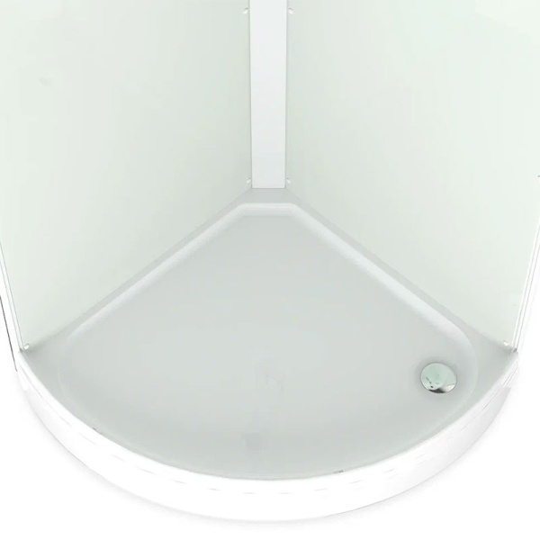 Кабина JIVE 90х90 низкий, мат.стекло, бел.стен., бел.проф. MB02003 17948