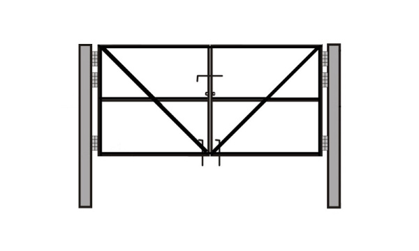 Рама для распашных ворот 2х4 (2 столба 60*60 3м)